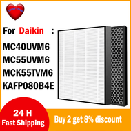 เปลี่ยนกรองอากาศประสิทธิภาพสูงสำหรับ MC30YVM7 Daikin,MC40UVM6, MC55UVM6, MCK55TVM6เครื่องกรองอากาศ K