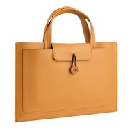 Leather Laptop Sleeve Case HandBag Soft PU Leather Laptop Case Compatible with MacBook and Laptops
