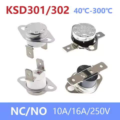 KSD301 KSD302 40-300degree Ceramic 10A 16A 250V Normally Closed Open Temperature Switch Thermostat45