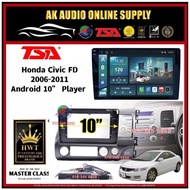 1K Screen 2+32GB 4G 8-CORE🆕 TSA Honda Civic FD 2006 -2011 Android 10'' inch DSP/QLED/CARPLAY Car Pla