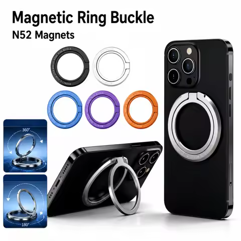N52 Strong Magnetic Phone Ring Holder Aluminum Alloy Foldable MagSafe Ring Stand