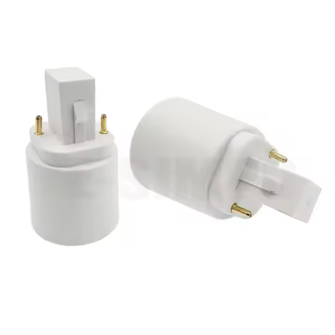 2PCS 2-Pin G24d to E26 E27 adapter 2P CFL Led Bombillas G24 to Screw Light Socket Bulb Base Lamphold