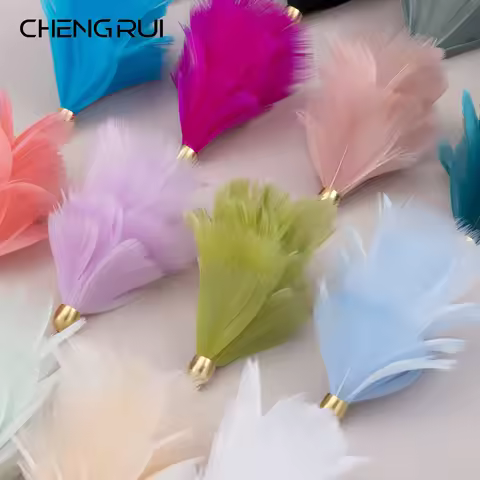CHENGRUI MA67 natural feather,jewelry accessories,,diy earring pendants,Feather earrings,feather tas