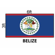 Belize Flag 3x6ft, Bendera Belize 3x6ft, Polyester