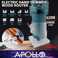 APOLLONINE - Allefix 620W Wood Trimmer Router Machine Electric Hand Trimmer Palm Router Trimmer