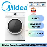 Midea Front Load Inverter Washer 8.5kg Front Load Washer Inverter MF100W85BW