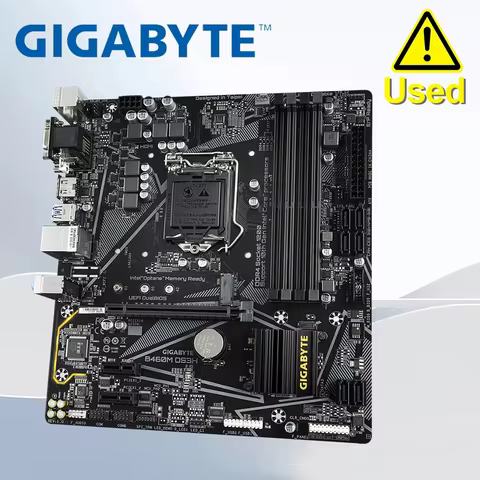 GIGABYTE B460M DS3H LGA 1200 4×DDR4 128GB PCI-E 3.0 1×VGA 1×DVI 1×HDMI 24.4×22.5cm