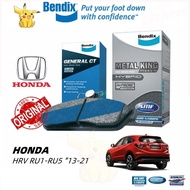 BENDIX Brake Pad  Honda HRV  HRV RS RU1RU5 1321  Metal King  General CT Front Brake Pad