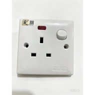 SIRIM 13A Double Switch Socket - Twin Socket, White, 13A, 2 Sockets
