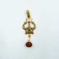 Trisulam Locket with 5 Face Rudraksha  -  | Indian Locket Pendant