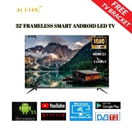 ACEON 32" inch FRAMELESS FULL HD LED Smart Android TV | Free Wall Mount Bracket Andriod 11