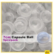 (5pcs) 7cm/70mm Transparent Plastic Ball, Capsule Ball Round Ball for Lucky Draw Vending Machine Luc