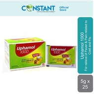 UPHAMOL 1000 COLD & FLU HONEY LEMON 5G X 25S