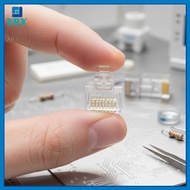 YRX 100PCS Cat6 UTP FTP Network Cable RJ45 Plug Modular Ethernet Connectors Gold Plated End For Serv