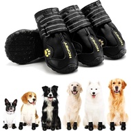 Dog Boots for Large Medium Small Dogs, Water-Resistant Dog Shoes