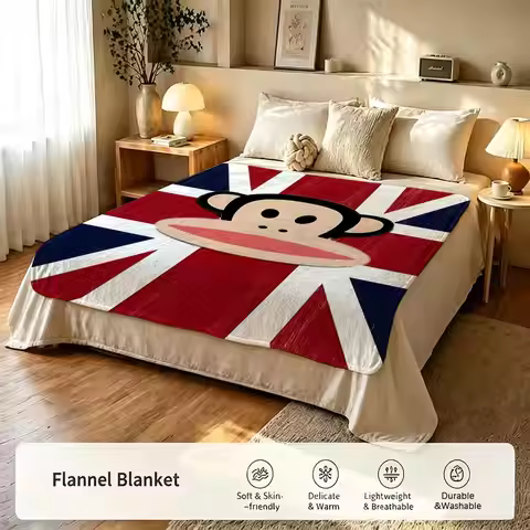Brand P-Paul F-Frank Throw Flannel Blanket Suitable for Sofas Beds Offices Travel, Camping Chairs