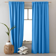 B9 Ready Made Curtain!! 99%Blackout Siap Jahit Langsir Langsir RAYA Kain Tebal 100%Polyester Blackout (Sky Blue) Biru Sekolah