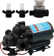 SAILINGFLO Water Pressure Pump-12V, 3.0GPM, 45PSI,3 Diaphragm Pump Self-priming On Demand Built-in P
