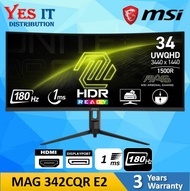 MSI MAG 342CQR E2 (34" UWQHD 180Hz 1 ms VA) Gaming Monitor