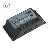 .20A Dual Battery Solar Charge Controller Regulator, Suitable for 12V or 24V Battery Solar Controlle
