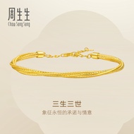 Chow Sang Sang 周生生 999 Gold Essence Bangle for Women(07 Wrist size 14.5-15.5cm) 95622K Price-by-Weig