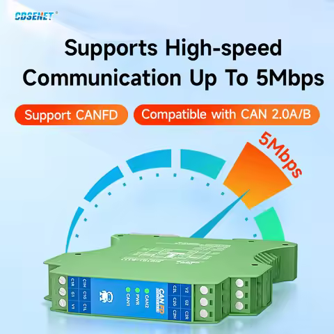 CANFD Isolation Repeater Compatible with CAN 2.0A/B CDSENET EID101-B111 Amplifier 5Mbps Communicatio
