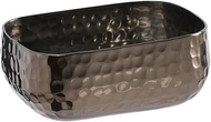 APS 40698 "Craft" Aluminium Bowl with Hammered Gunmetal Coloured Surface Bread Bowl for Cold and Hot