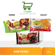 BISKUIT HATARI MALKIST CRACKERS CHOCOLATE / COCONUT / PEANUT 120GR