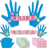 WATINC Father’s Day Handprint Craft kit - 28 Sets DIY Fathers Day Crafts for Dad with Cross Heart St