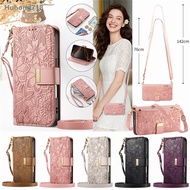 For FAirphone 5 6 Case Zipper Coin Purse Flip Leather Wallet Shockproof Cover Crossbody Long Strap M