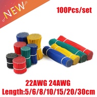 100PCS Tin-Plated Breadboard PCB Solder Cable 24AWG 22awg Fly Jumper Wire Cable Tin Conductor Wires 