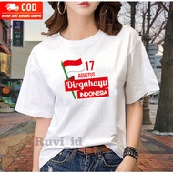 MERAH Independence Day 2025 Women's Tops 80 Years Happy Birthday Cool Material Women's T-shirts Indo