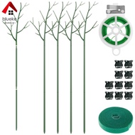 5 Pack Plant Support Stakes 39.37 Inch Twig Plant Sticks with Orchid Clips Twist Ties and Plant Strap Detachable Plant Stakes Plastic Twig Plant Support Stakes SHOPCYC4389