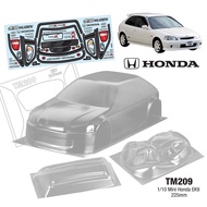 1/10 Honda Type-R EK9 M car RC body PC 225mm wheelbase Transparent clean no painted drift body shell