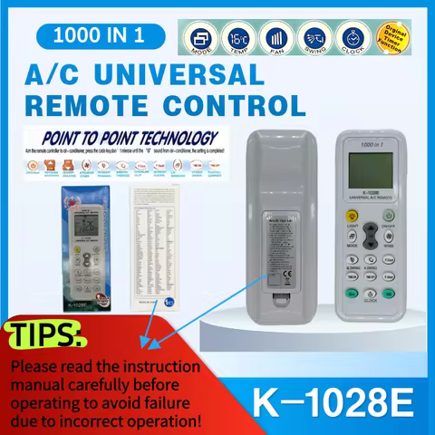 K-1028E HIGH QUALITY 1000 IN 1 UNIVERSAL AIR CONDITIONER REMOTE CONTROL