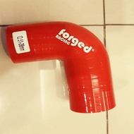 38mm to 51mm 38>51 mm 1.5">2" Forged Racing 90 degree Elbow Reducer Red Silicone Hose