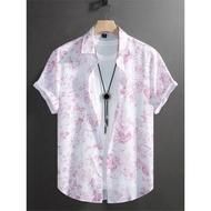 Men's shirts seaside vacation casual beach clothing summer Hawaiian shirts casual floral shirts prin