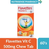 Flavettes Vitamin C 500mg Chewablet Tablet 60's (orange flavour)