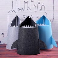 Baby Laundry Basket Cute Shark Foldable Toy Storage Bucket Picnic Dirty Clothes Basket Box Cartoon Grocery Storage Bag