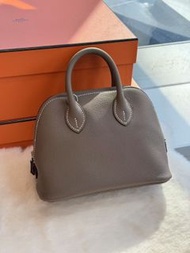 Hermès🌟mini bolide 大象灰銀 evercolor stamp K