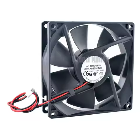 AUB0912VH 9cm 9.2cm 92mm cooling fan 92x92x25mm DC12V 0.60A 2lines High wind flow cooling fan for ch