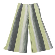 【5積分】成色極佳 ▲ 三宅一生PLEATS PLEASE PLEASE PP91-JF743 棉混紡條紋寬腿褲 淺綠、灰、白 三色 2碼 日本製造 正品女裝