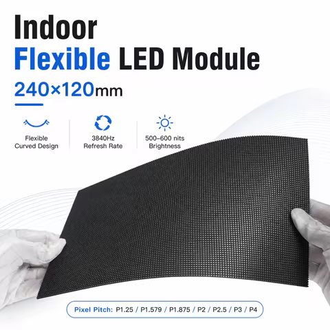 P1.25 P1.579 P1.875 P2 P2.5 P3 P4 Soft LED Panel Matrix SMD RGB for Indoor Full Color Flexible Displ