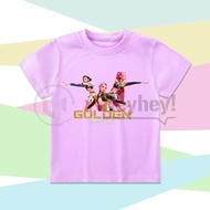 GOLDEN HUNTRIX KPOP DEMON HUNTERS CHILDREN'S CLOTHES