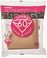 HARIO V60 濾紙 02M（適用1～4杯）100枚裝 無漂白