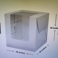 [10pcs] L shape window cake box 10 inch = 10x10x10