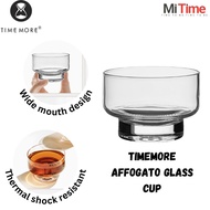 Timemore Affogato Glass 110ml – Borosilicate Glass, Heat Resistant, Elegant Espresso Ice Cream Cup