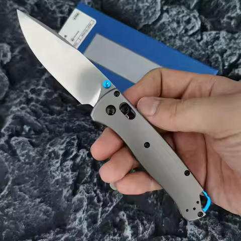 BM 535 TC4 Bugout AXIS Folding Knife D2 Blade TC4 Titanium Alloy Handle Outdoor Hunting Tactical Kni