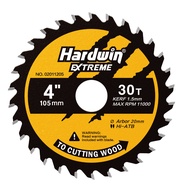 HARDWIN - 4 Inch Wood Cutting Saw 105 mm 105X1.5/1.0X30TX20 Black Coated - ATB