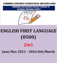 Igcse ENGLISH FIRST LANGUAGE 0500 Past Papers (PAPER 12) PAST YEAR PAPER 2021-2026 Feb/March! (2IN1